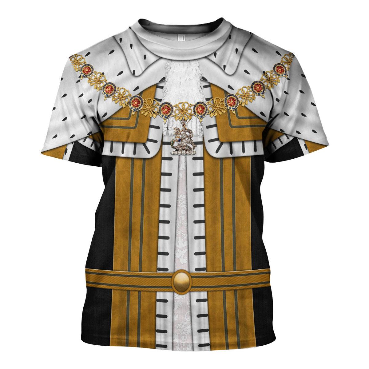 Gearhomie George II of England Costume Hoodie Sweatshirt T-Shirt Tracksuit - Gearhomie.com