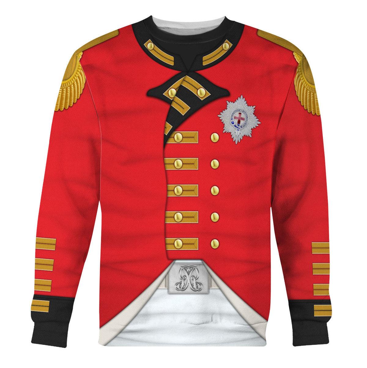Gearhomie George III of England Uniform Costume Hoodie Sweatshirt T-Shirt Tracksuit - Gearhomie.com