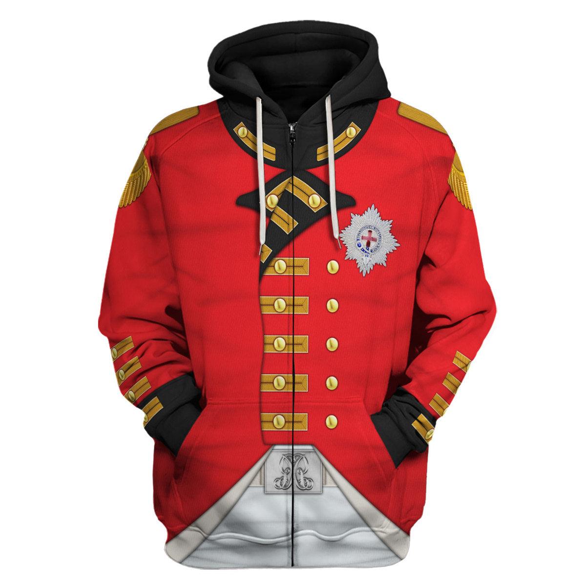 Gearhomie George III of England Uniform Costume Hoodie Sweatshirt T-Shirt Tracksuit - Gearhomie.com