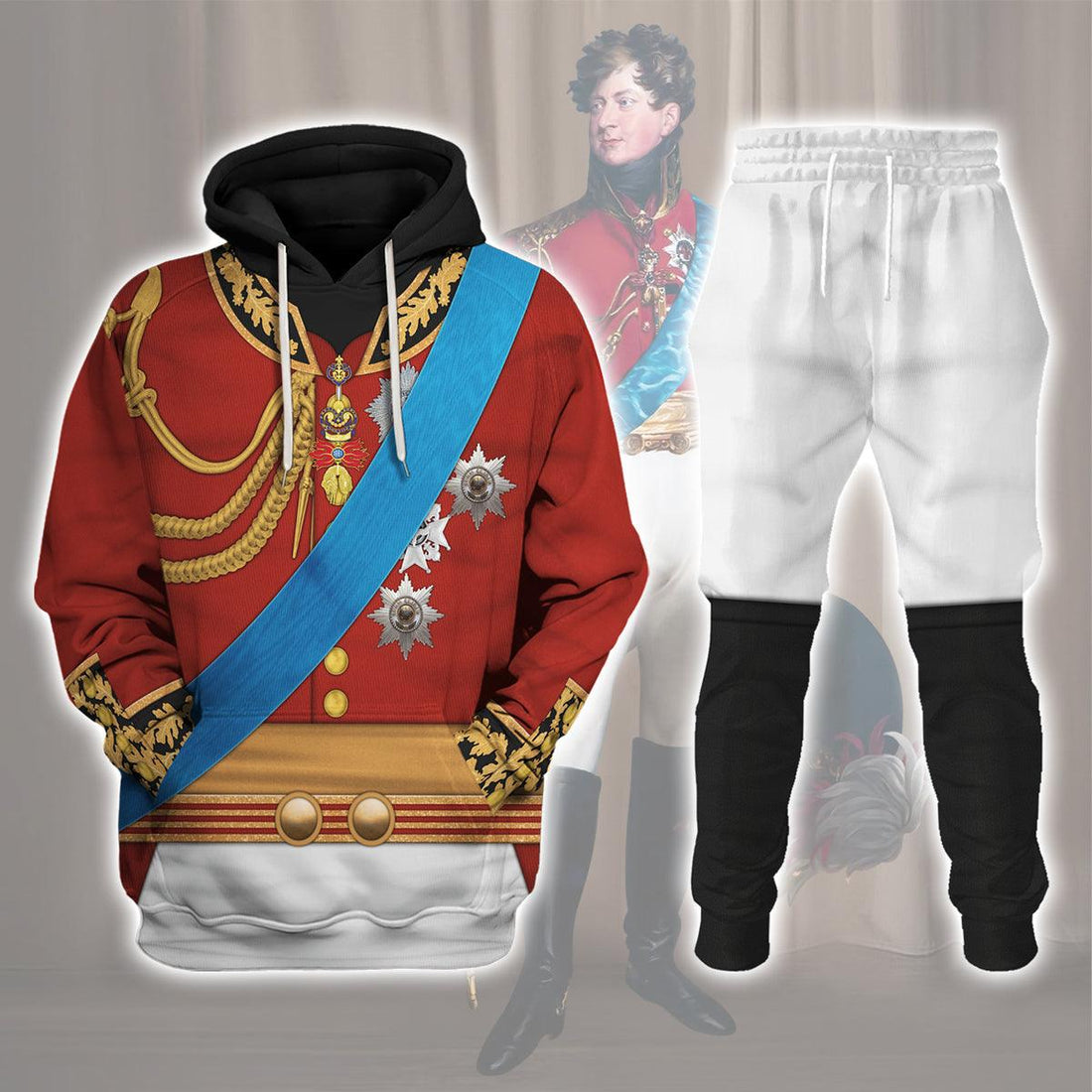 Gearhomie George IV of England Uniform Costume Hoodie Sweatshirt T-Shirt Tracksuit - Gearhomie.com