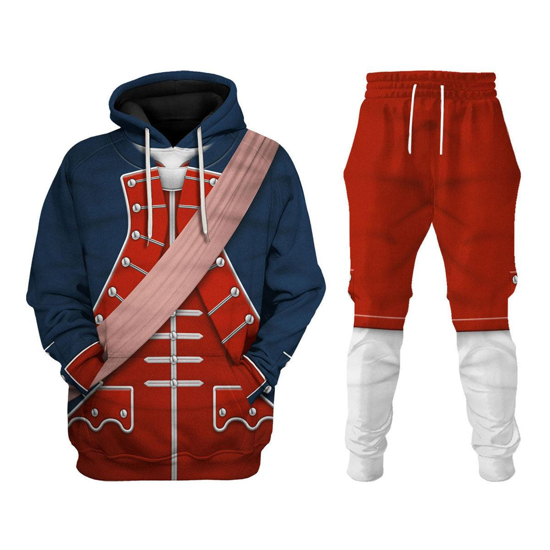 Gearhomie George Washington In Uniform As Colonel Uniform All Over Print Hoodie Sweatshirt T-Shirt Tracksuit - Gearhomie.com