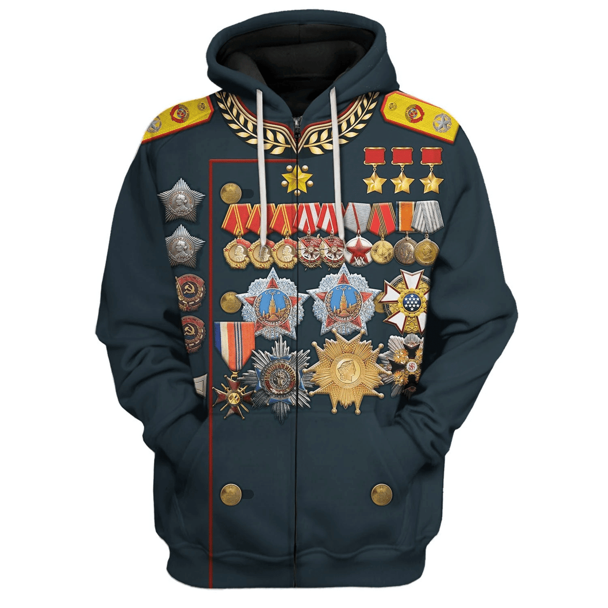 OodieGang Georgy Zhukov Soviet General and Marshal Of The Soviet Costume Hoodie Sweatshirt T-Shirt Tracksuit - OodieGang.com