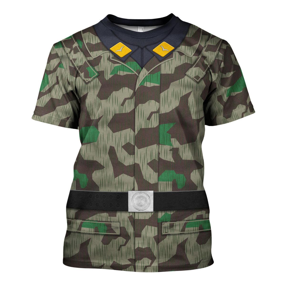 Gearhomie German Parachutist-Splinter Pattern Smock-Basic Uniform Costume Hoodie Sweatshirt T-Shirt Tracksuit - Gearhomie.com
