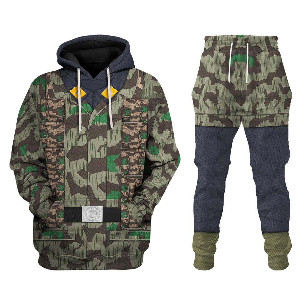 Gearhomie German Parachutist-Splinter Pattern Smock-Combat Uniform Costume Hoodie Sweatshirt T-Shirt Tracksuit - Gearhomie.com