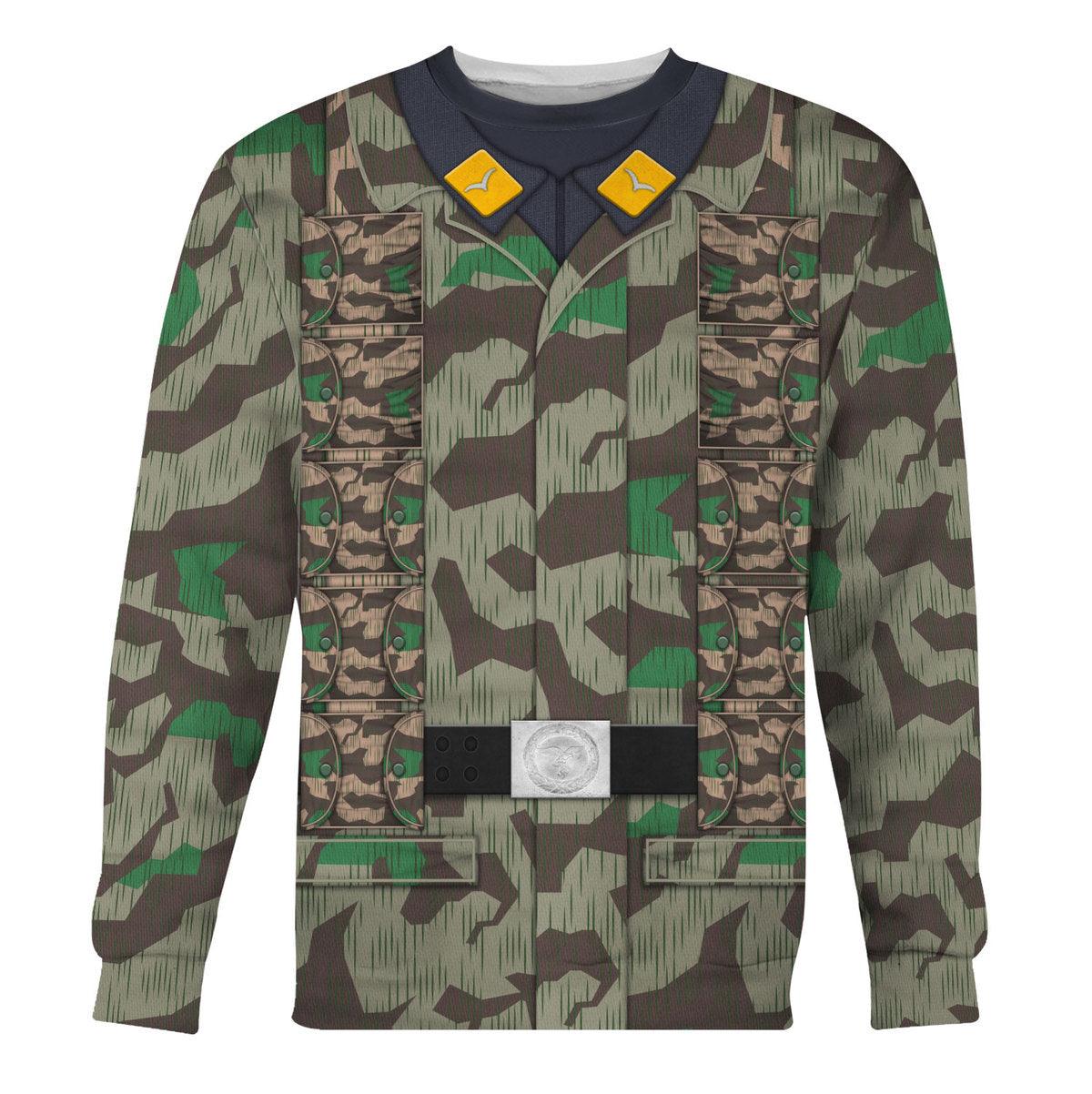 Gearhomie German Parachutist-Splinter Pattern Smock-Combat Uniform Costume Hoodie Sweatshirt T-Shirt Tracksuit - Gearhomie.com