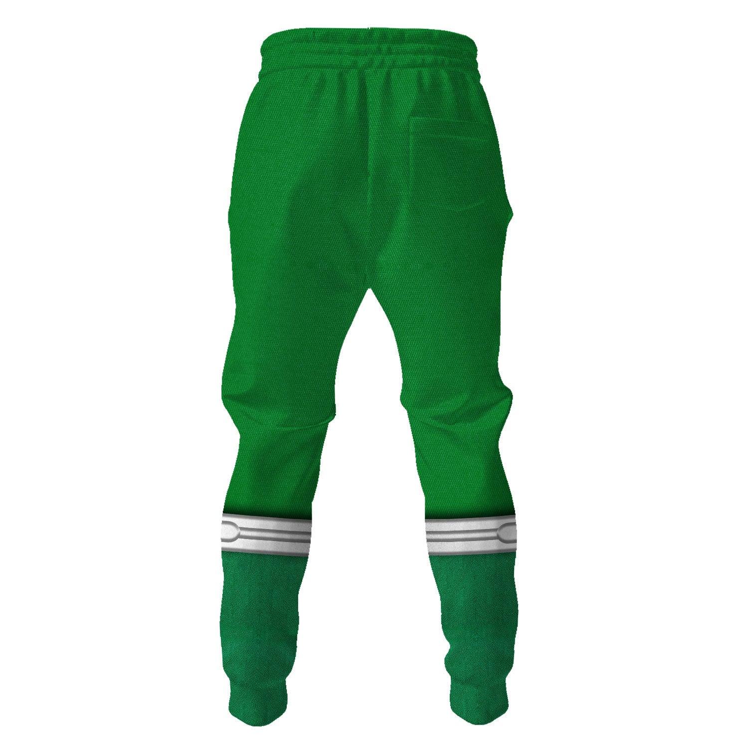 Gearhomie Green Power Rangers Dino Charge Hoodies Sweatshirt T-shirt Hawaiian Tracksuit - Gearhomie.com