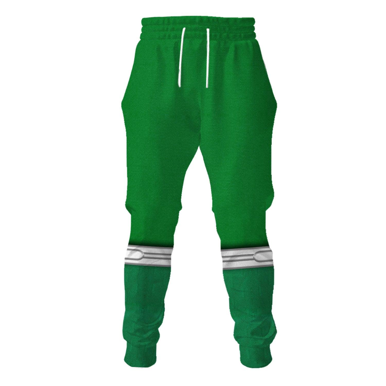 Gearhomie Green Power Rangers Dino Charge Hoodies Sweatshirt T-shirt Hawaiian Tracksuit - Gearhomie.com