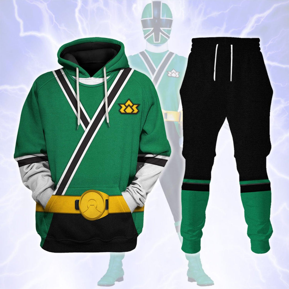 GearHomie Green Power Rangers Samurai Hoodies Sweatshirt T-shirt Hawaiian Tracksuit - DucG