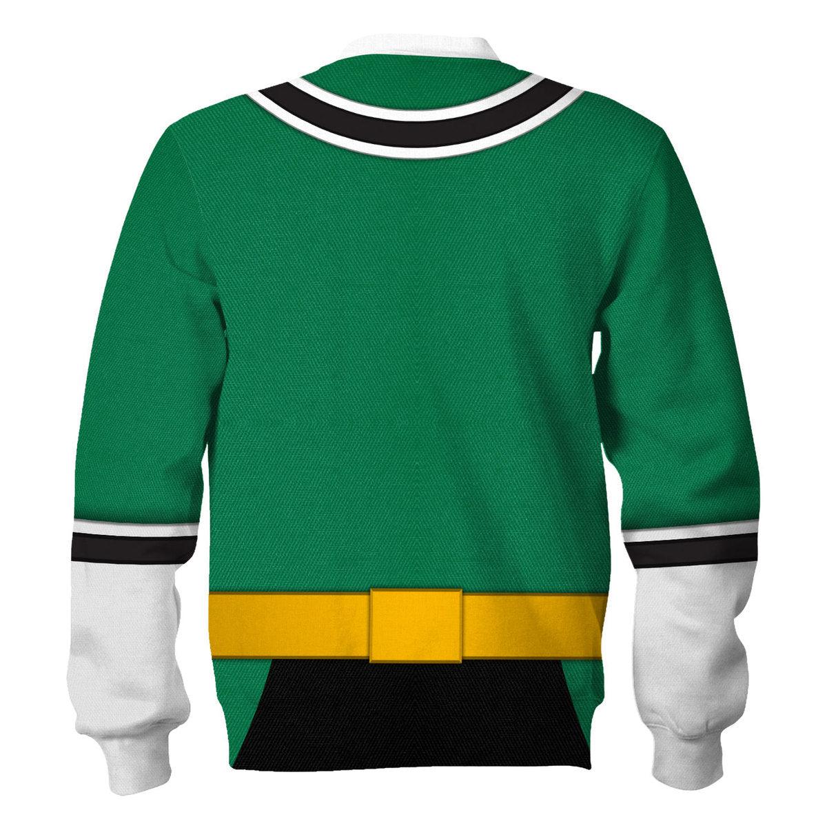 GearHomie Green Power Rangers Samurai Hoodies Sweatshirt T-shirt Hawaiian Tracksuit - DucG