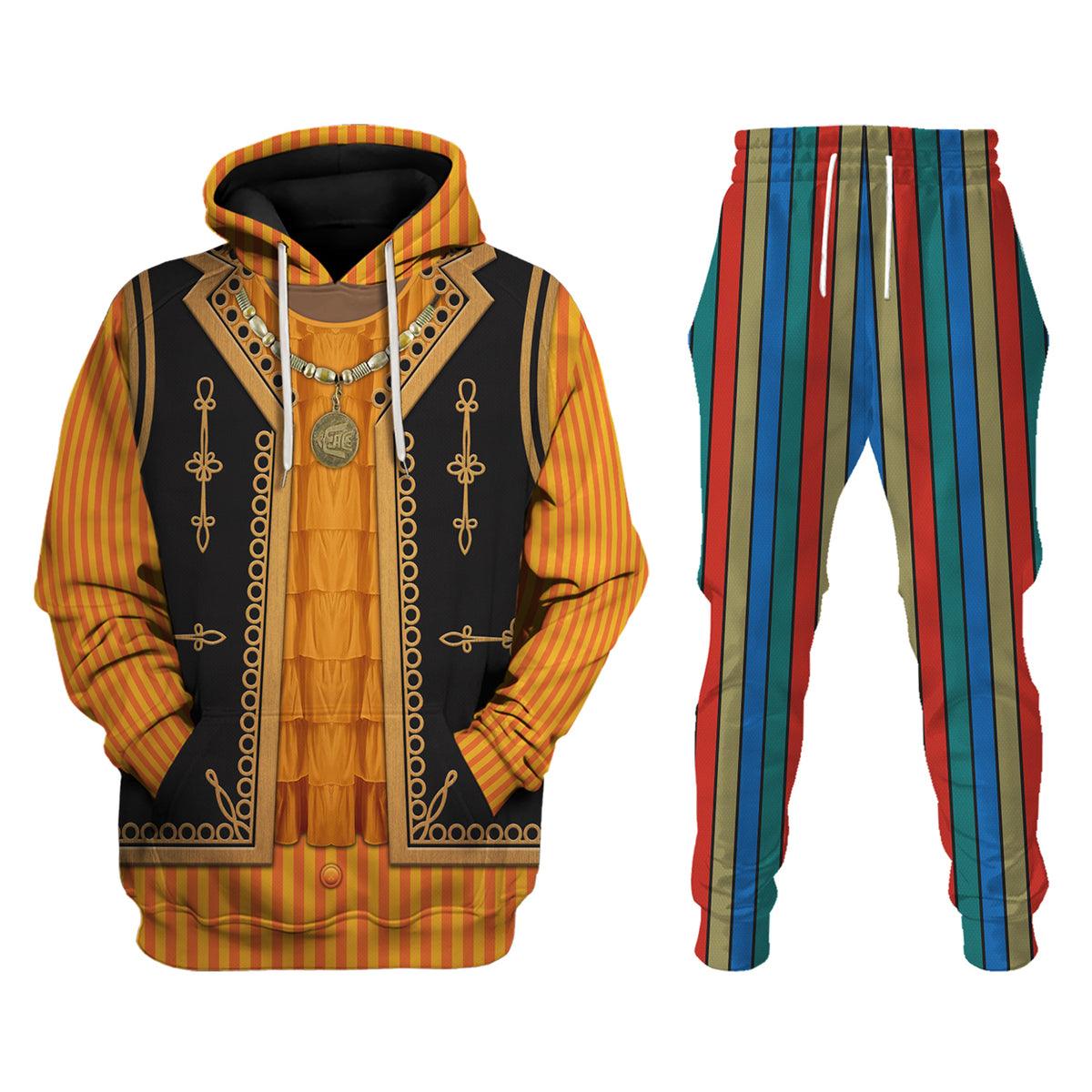 Gearhomie Guitar Burning Outfit Jimi Hendrix Costume Hoodie Sweatshirt T-Shirt Tracksuit - Gearhomie.com