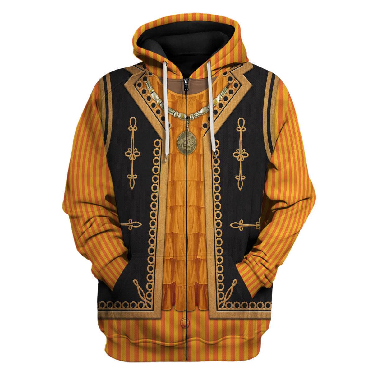 CustomsPig Guitar Burning Outfit Jimi Hendrix Costume Hoodie Sweatshirt T-Shirt Tracksuit - CustomsPig.com