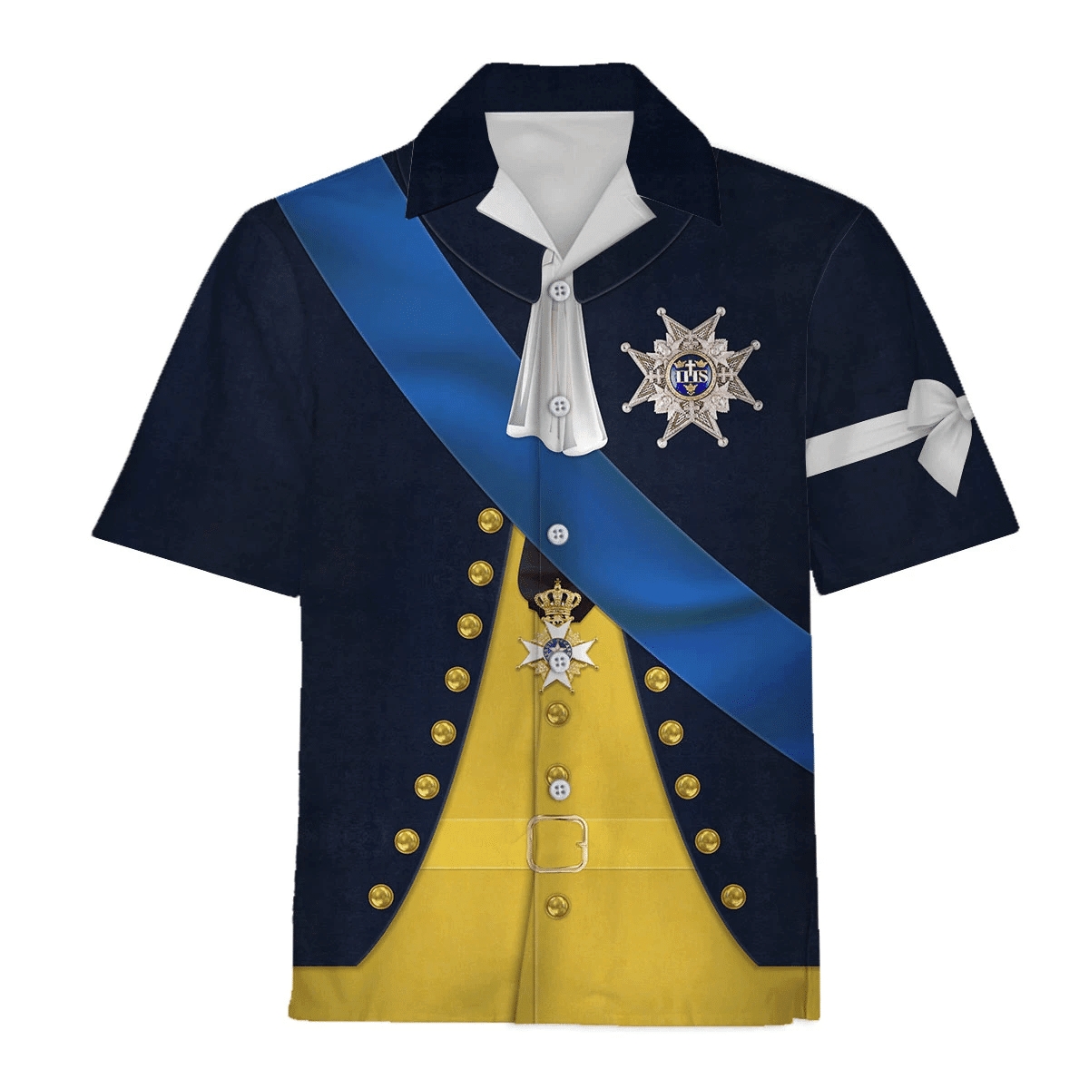 Gearhomie Gustav III Monarch of Sweden Costume Hoodie Sweatshirt T-Shirt Tracksuit - Gearhomie.com