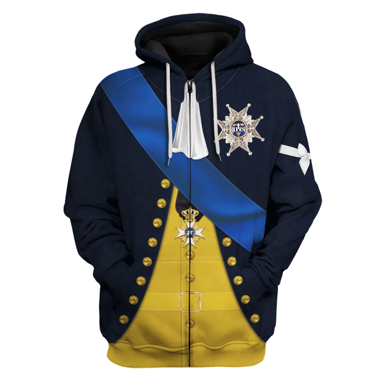 Gearhomie Gustav III Monarch of Sweden Costume Hoodie Sweatshirt T-Shirt Tracksuit - Gearhomie.com