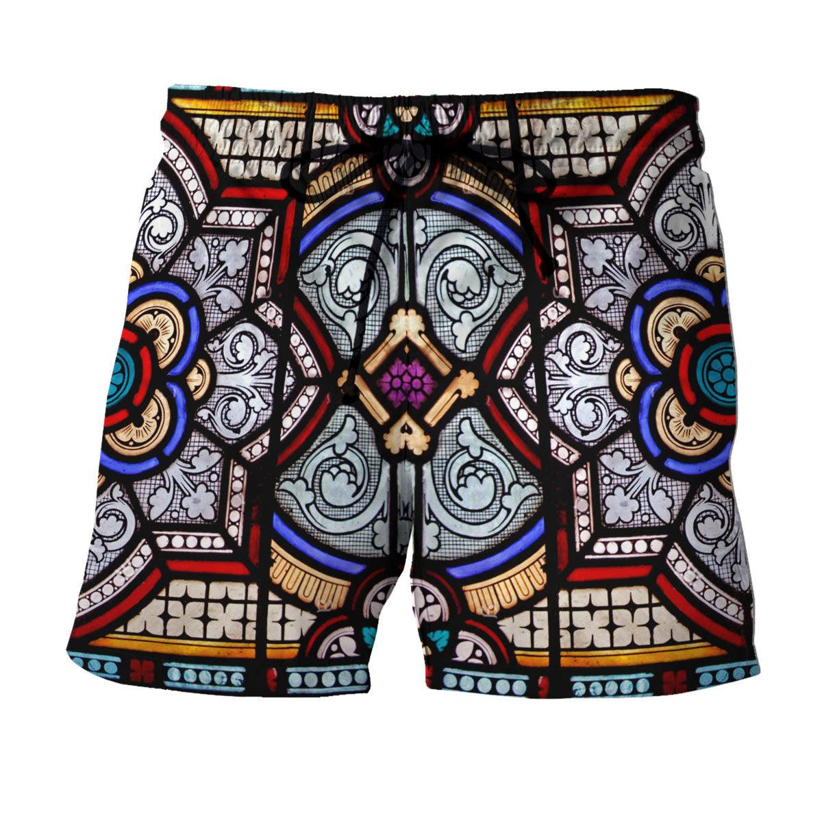 Gearhomie Hawaiian Shirt Now And Forever God You Reign Stained Glass 3D Apparel - Gearhomie.com