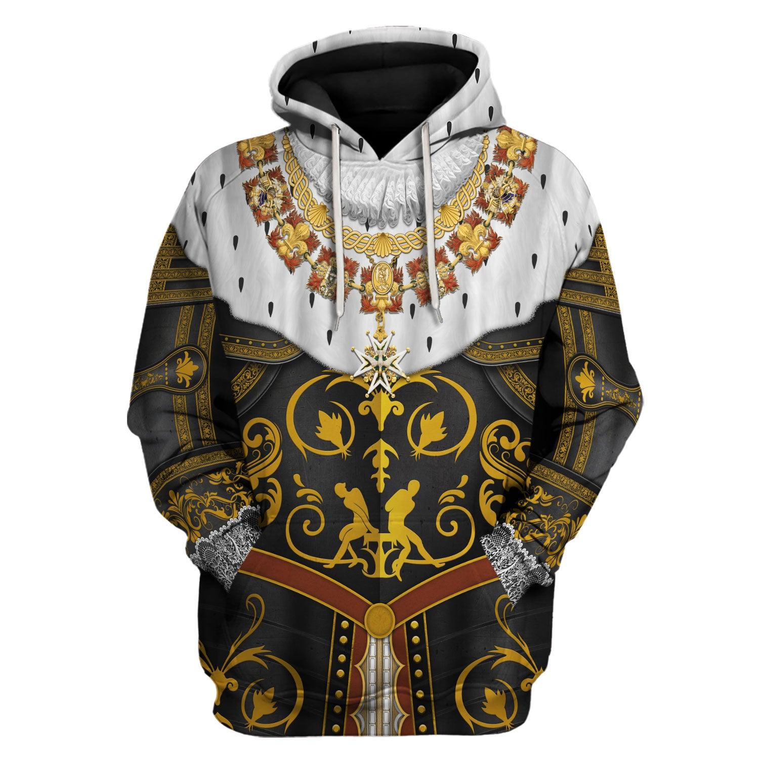 Gearhomie Henry IV De Bourbon Coronation Robes Costume All Over Print Hoodie Sweatshirt T-Shirt Tracksuit - Gearhomie.com