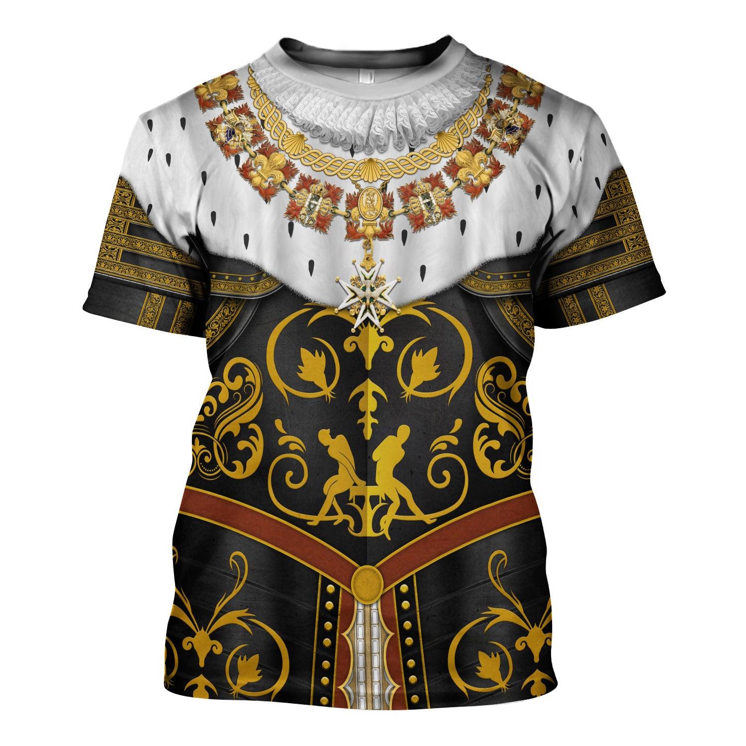 Gearhomie Henry IV De Bourbon Coronation Robes Costume All Over Print Hoodie Sweatshirt T-Shirt Tracksuit - Gearhomie.com