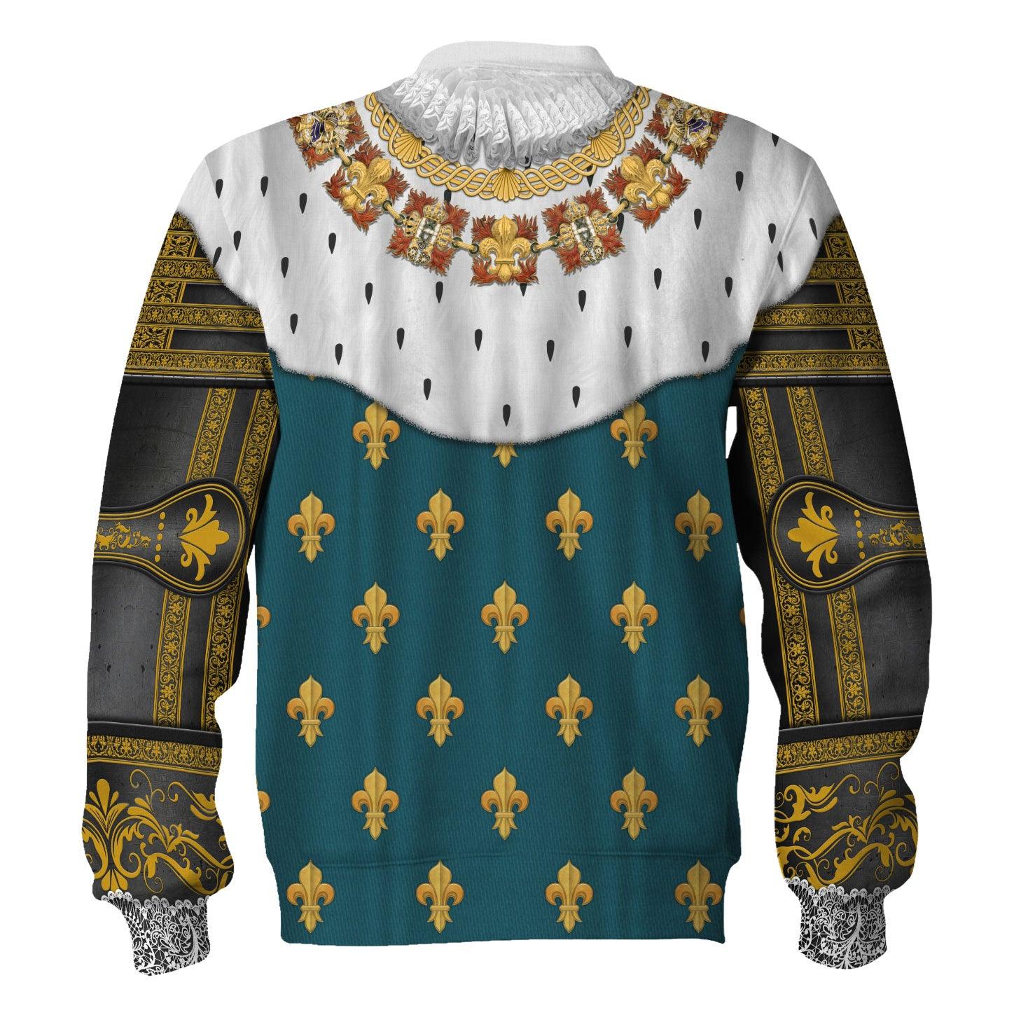 Gearhomie Henry IV of France in Coronation Robes Costume All Over Print Hoodie Sweatshirt T-Shirt Tracksuit - Gearhomie.com