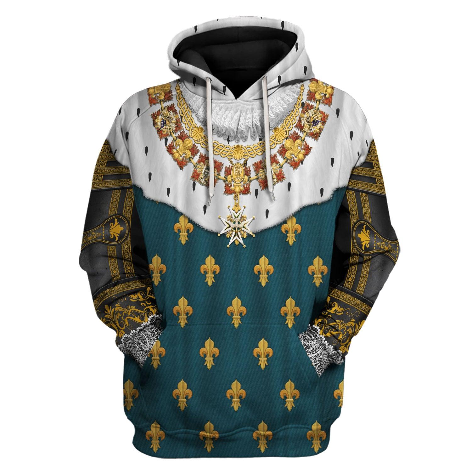 Gearhomie Henry IV of France in Coronation Robes Costume All Over Print Hoodie Sweatshirt T-Shirt Tracksuit - Gearhomie.com
