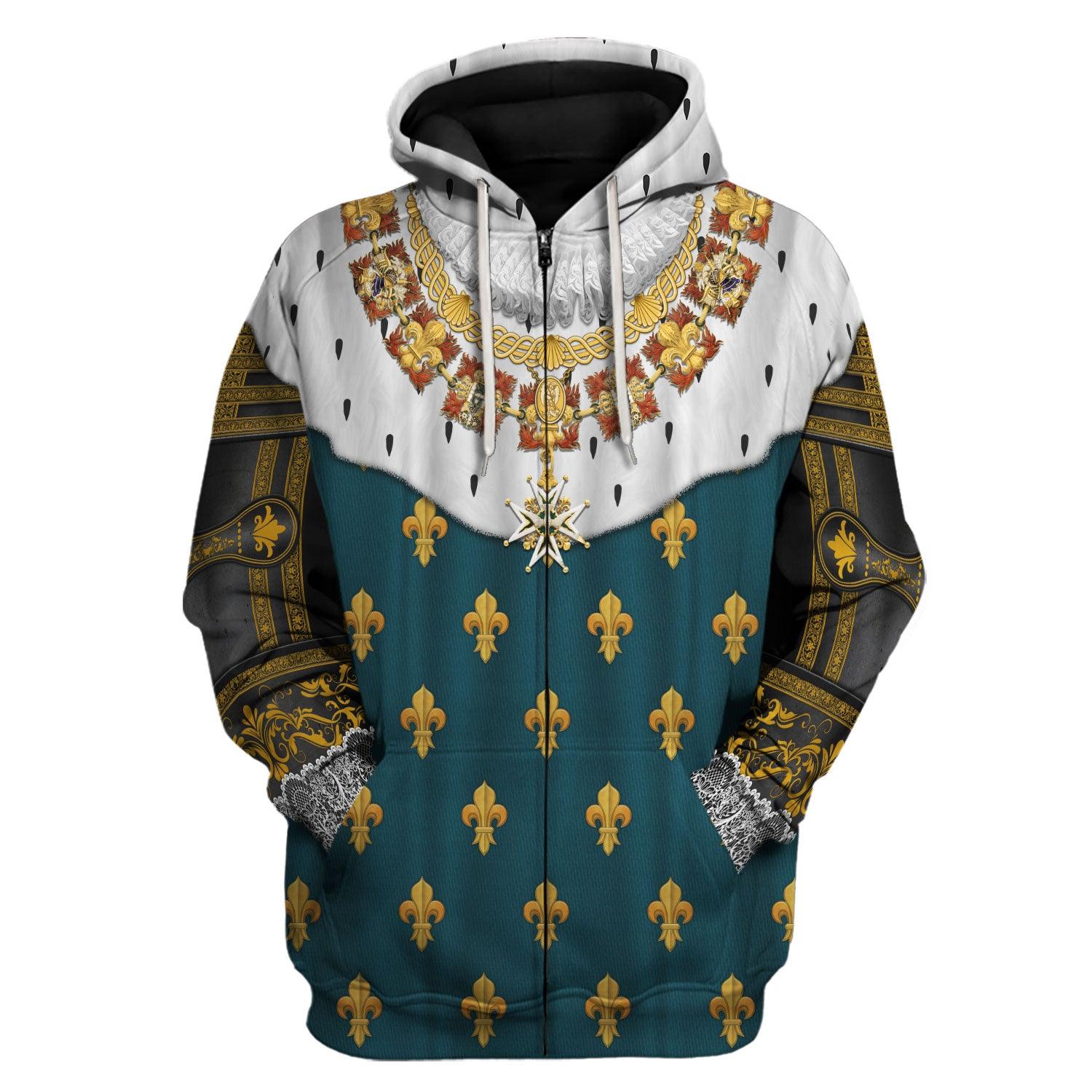 Gearhomie Henry IV of France in Coronation Robes Costume All Over Print Hoodie Sweatshirt T-Shirt Tracksuit - Gearhomie.com