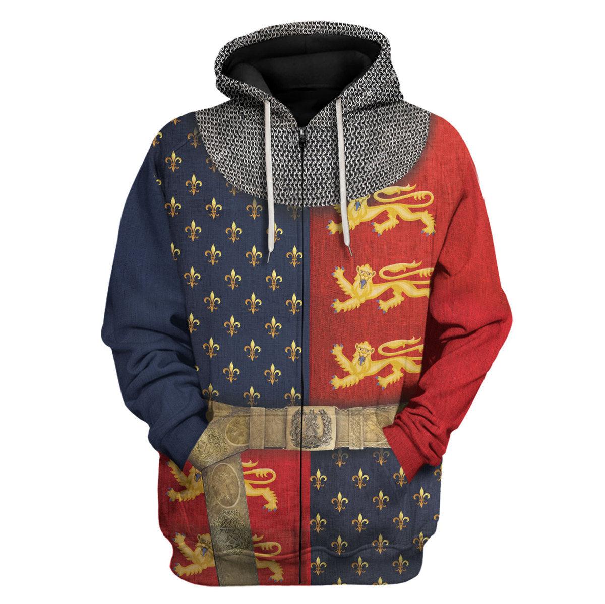 Gearhomie Henry V of England Knight Costume Hoodie Sweatshirt T-Shirt Tracksuit - Gearhomie.com