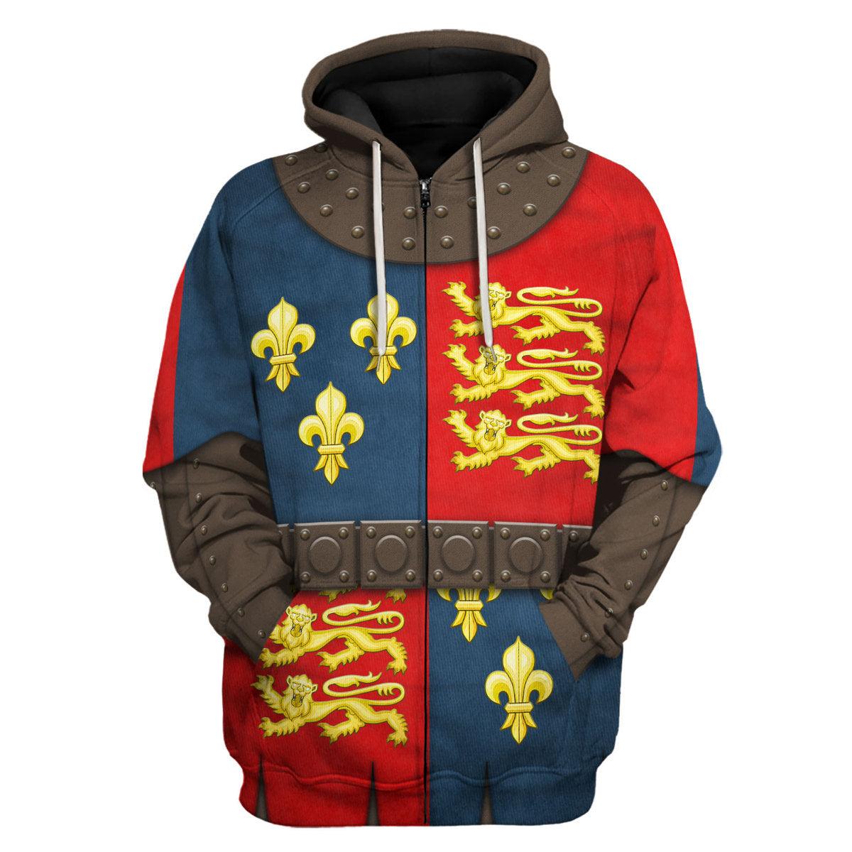 Gearhomie Henry V of England Knights Costume Hoodie Sweatshirt T-Shirt Tracksuit - Gearhomie.com