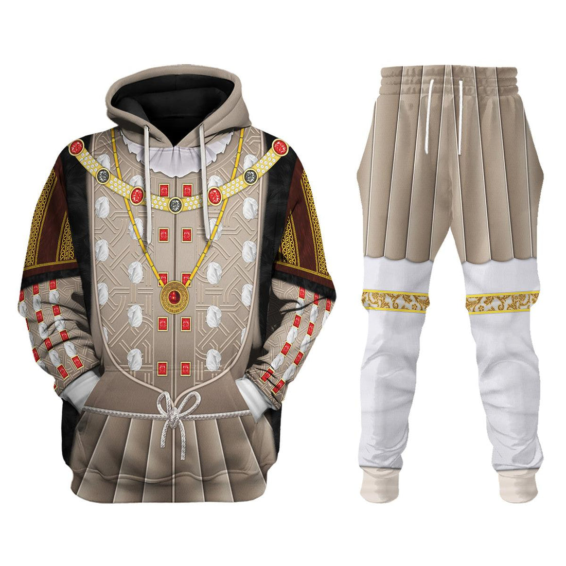 Gearhomie Henry VIII of England Costume Hoodie Sweatshirt T-Shirt Tracksuit - Gearhomie.com