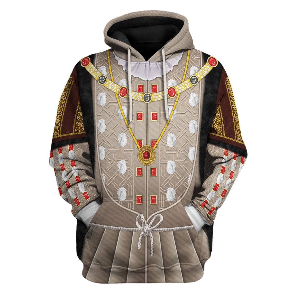 Gearhomie Henry VIII of England Costume Hoodie Sweatshirt T-Shirt Tracksuit - Gearhomie.com