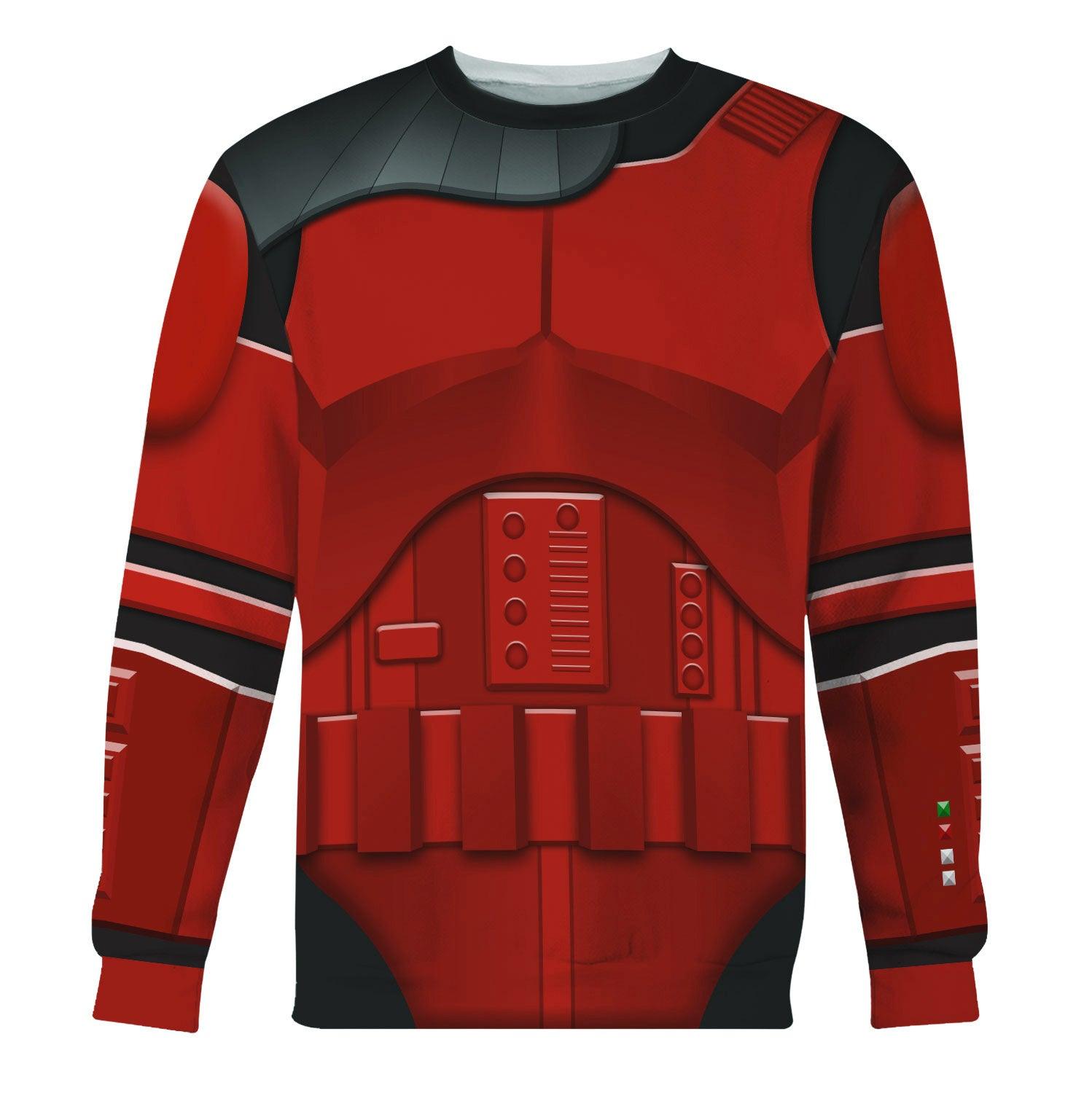 Gearhomie Imprerial Crimson Stormtrooper Costume Hoodie Sweatshirt T-Shirt Sweatpants - Gearhomie.com