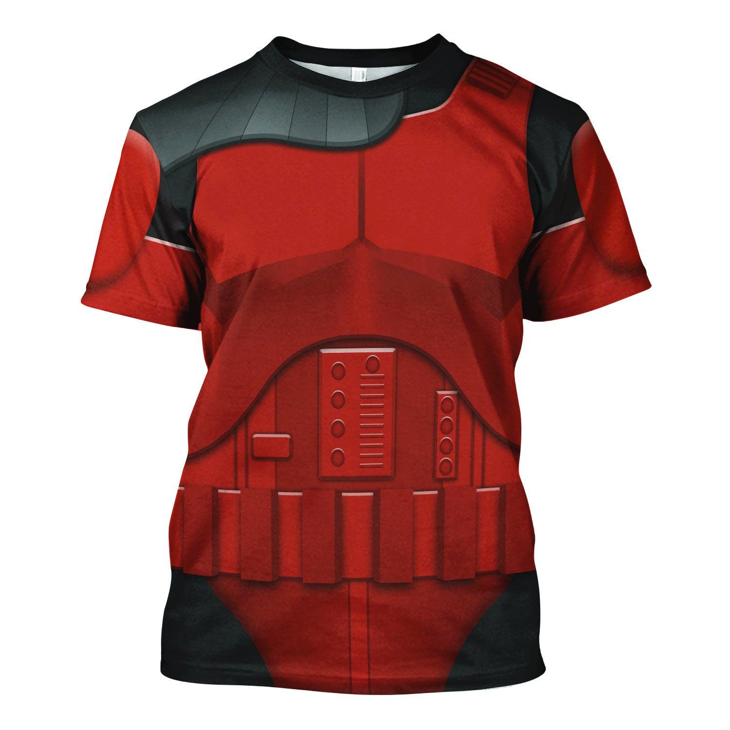 Gearhomie Imprerial Crimson Stormtrooper Costume Hoodie Sweatshirt T-Shirt Sweatpants - Gearhomie.com