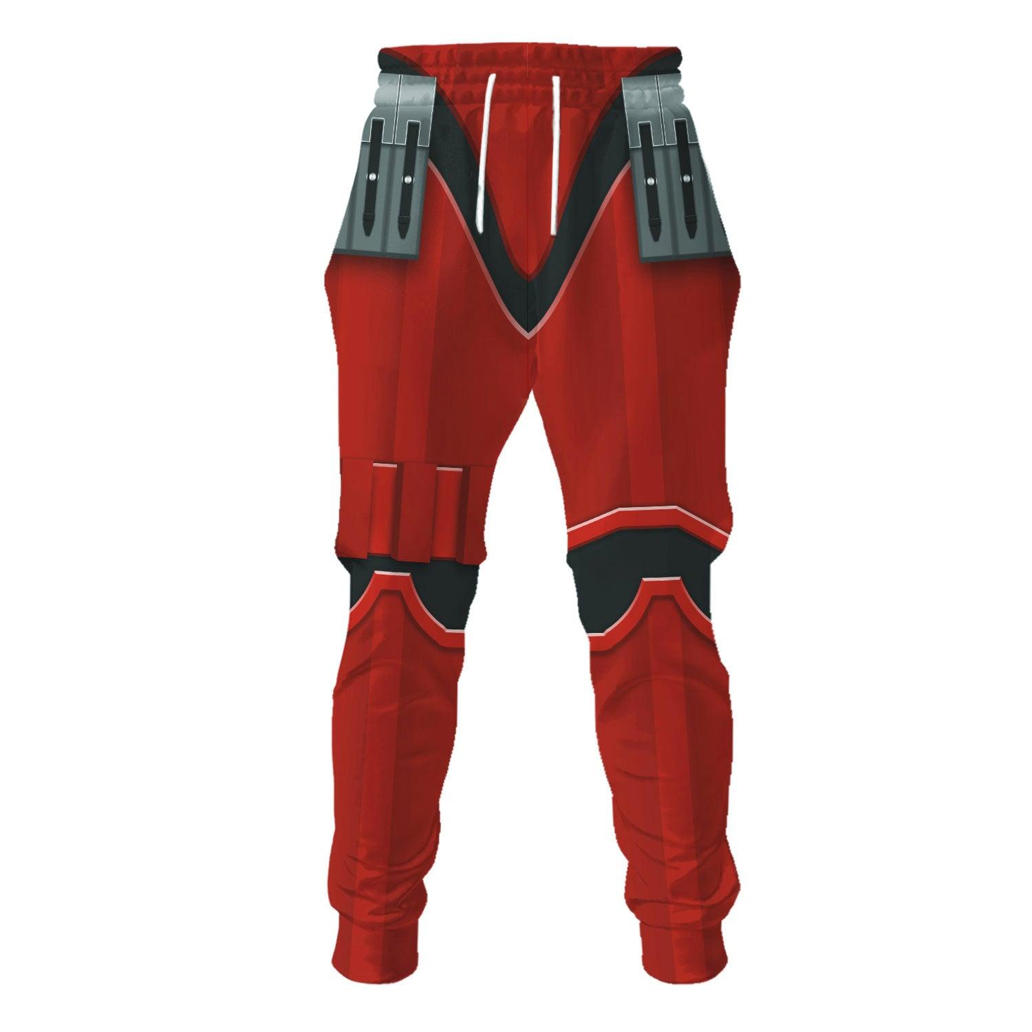 Gearhomie Imprerial Crimson Stormtrooper Costume Hoodie Sweatshirt T-Shirt Sweatpants - Gearhomie.com