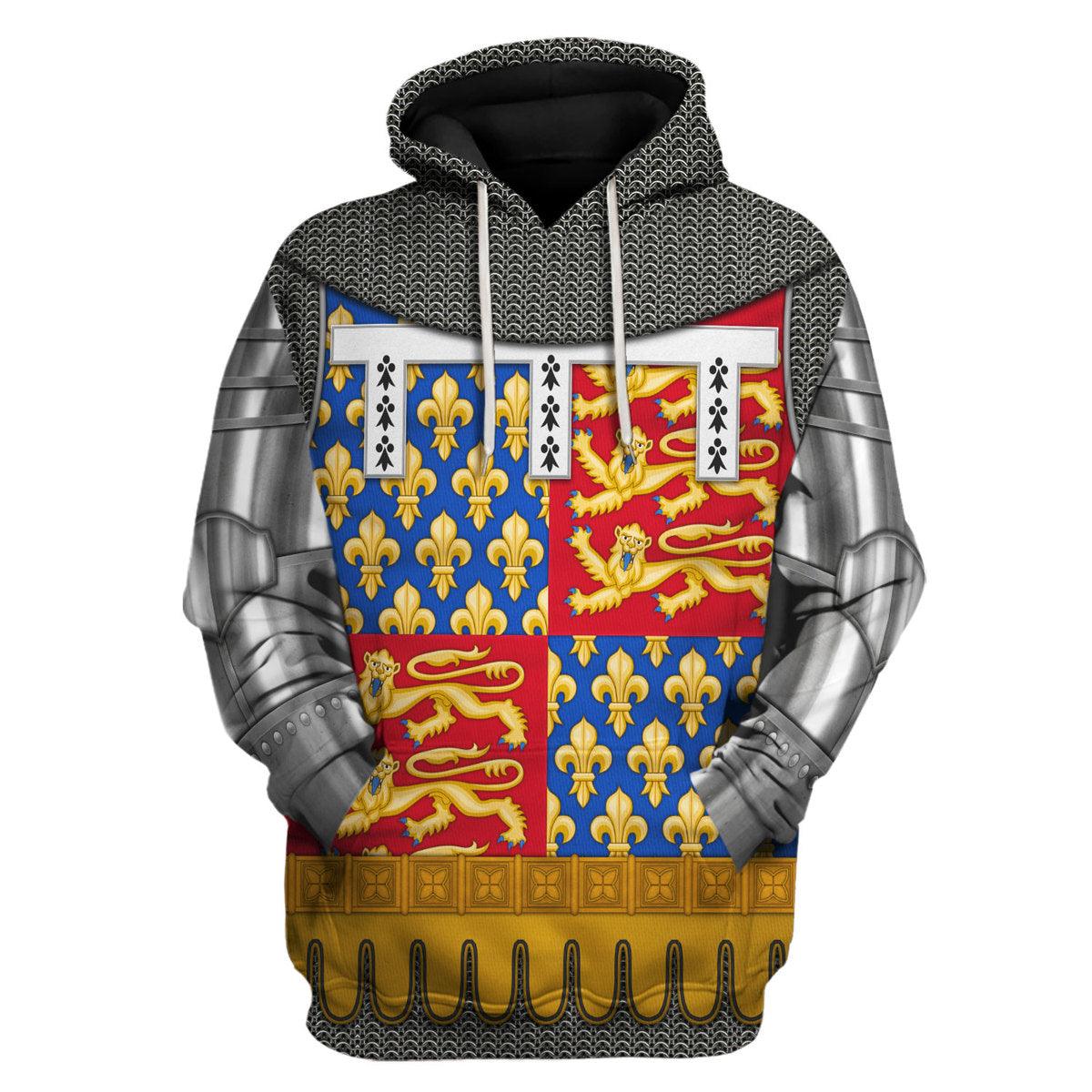 Gearhomie John of Gaunt, Duke of Lancaster Amour Knights Costume Hoodie Sweatshirt T-Shirt Tracksuit - Gearhomie.com