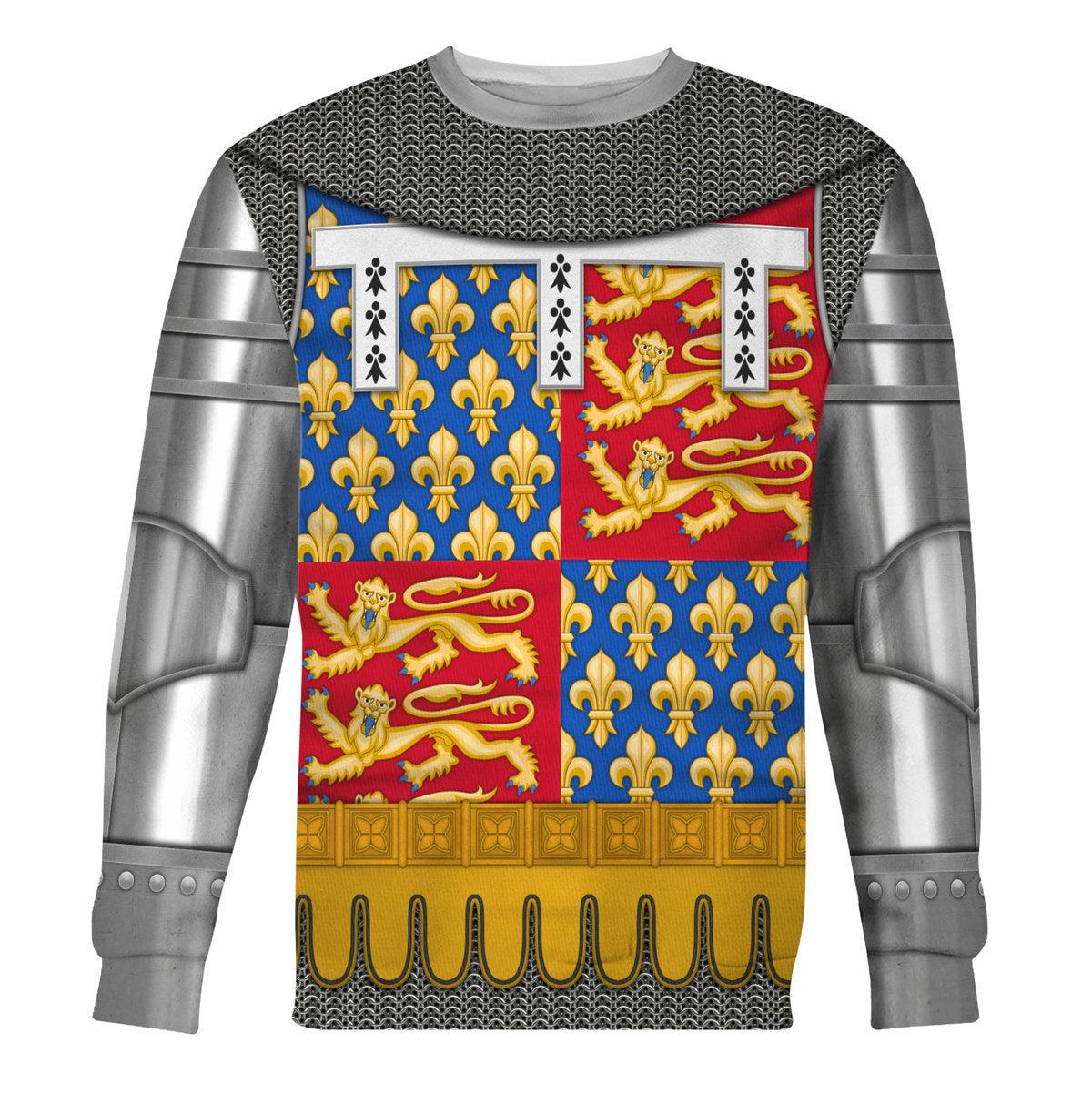 Gearhomie John of Gaunt, Duke of Lancaster Amour Knights Costume Hoodie Sweatshirt T-Shirt Tracksuit - Gearhomie.com