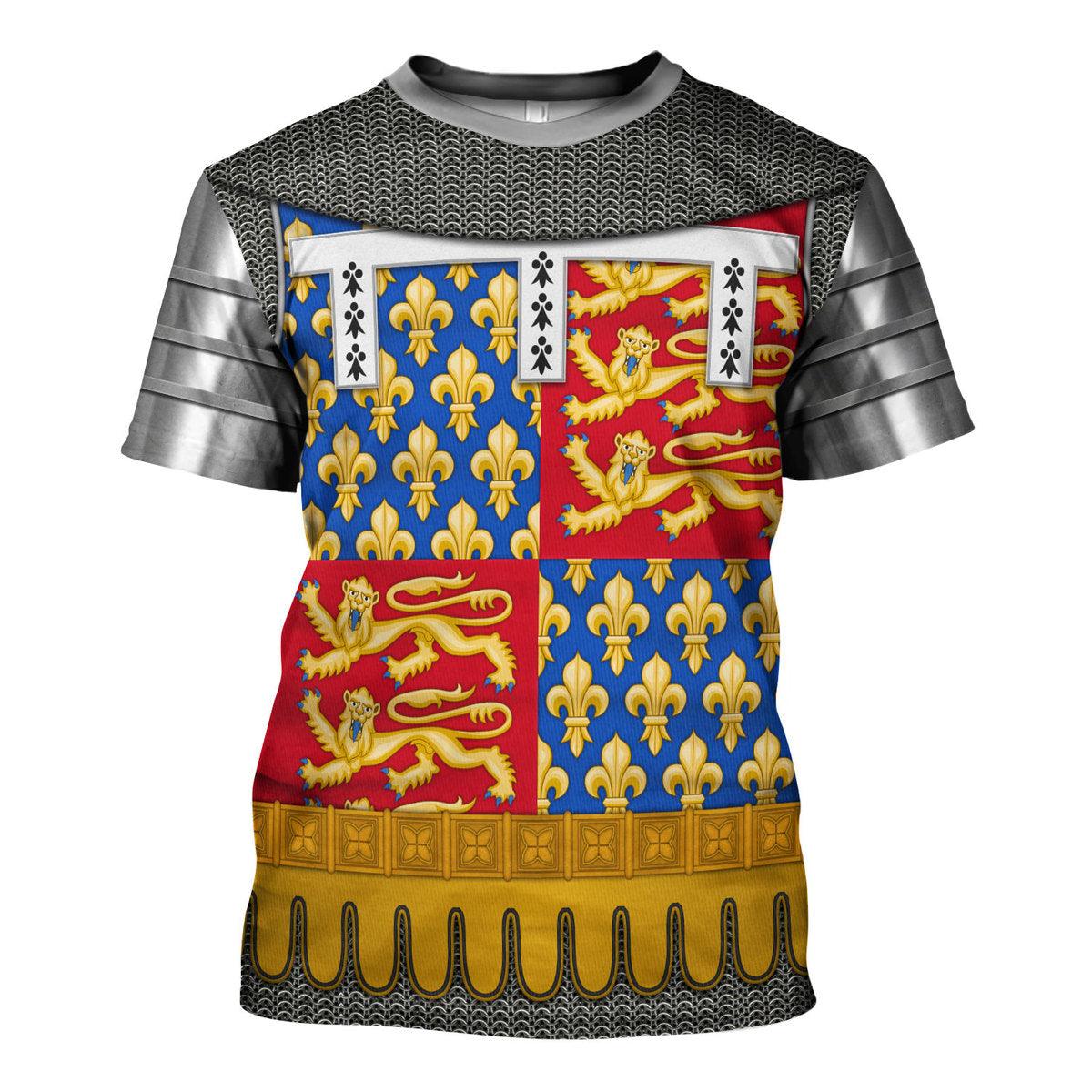 Gearhomie John of Gaunt, Duke of Lancaster Amour Knights Costume Hoodie Sweatshirt T-Shirt Tracksuit - Gearhomie.com