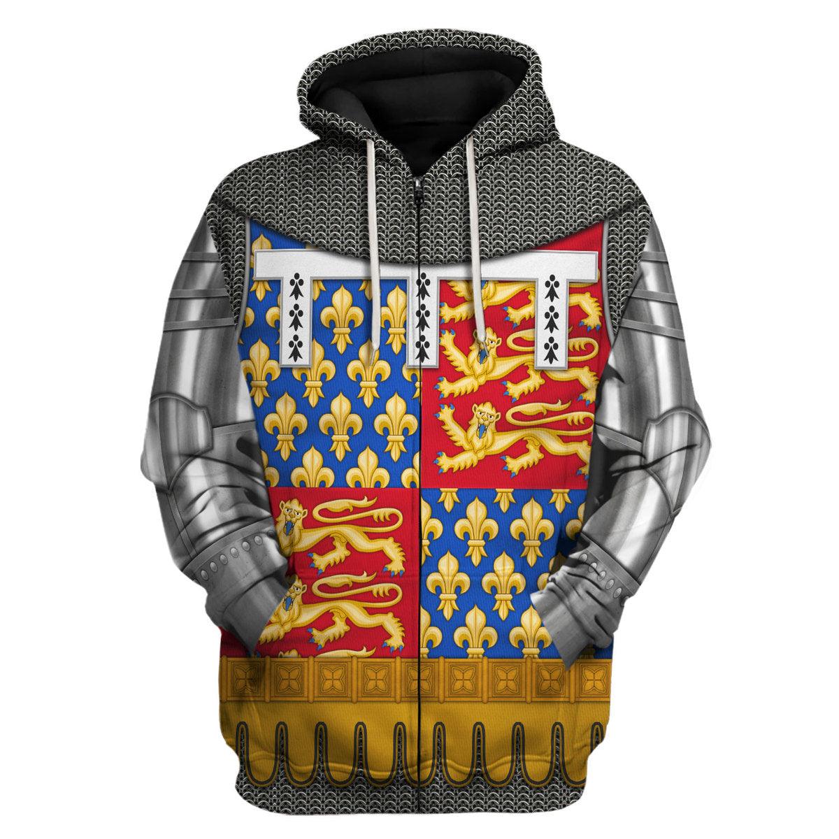 Gearhomie John of Gaunt, Duke of Lancaster Amour Knights Costume Hoodie Sweatshirt T-Shirt Tracksuit - Gearhomie.com