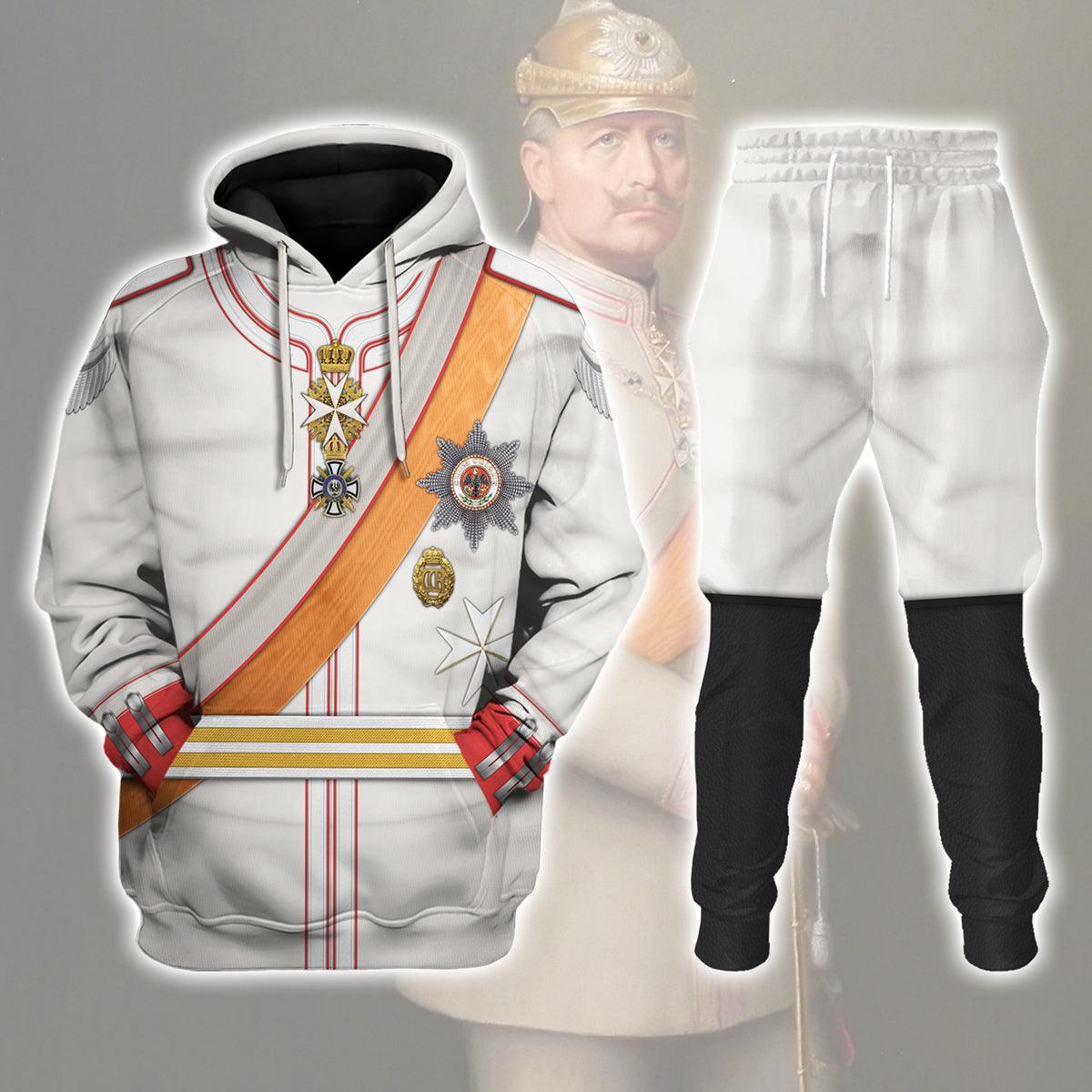 Gearhomie Kaiser Wilhelm II 1910 Uniform Costume Hoodie Sweatshirt T-Shirt Tracksuit - Gearhomie.com