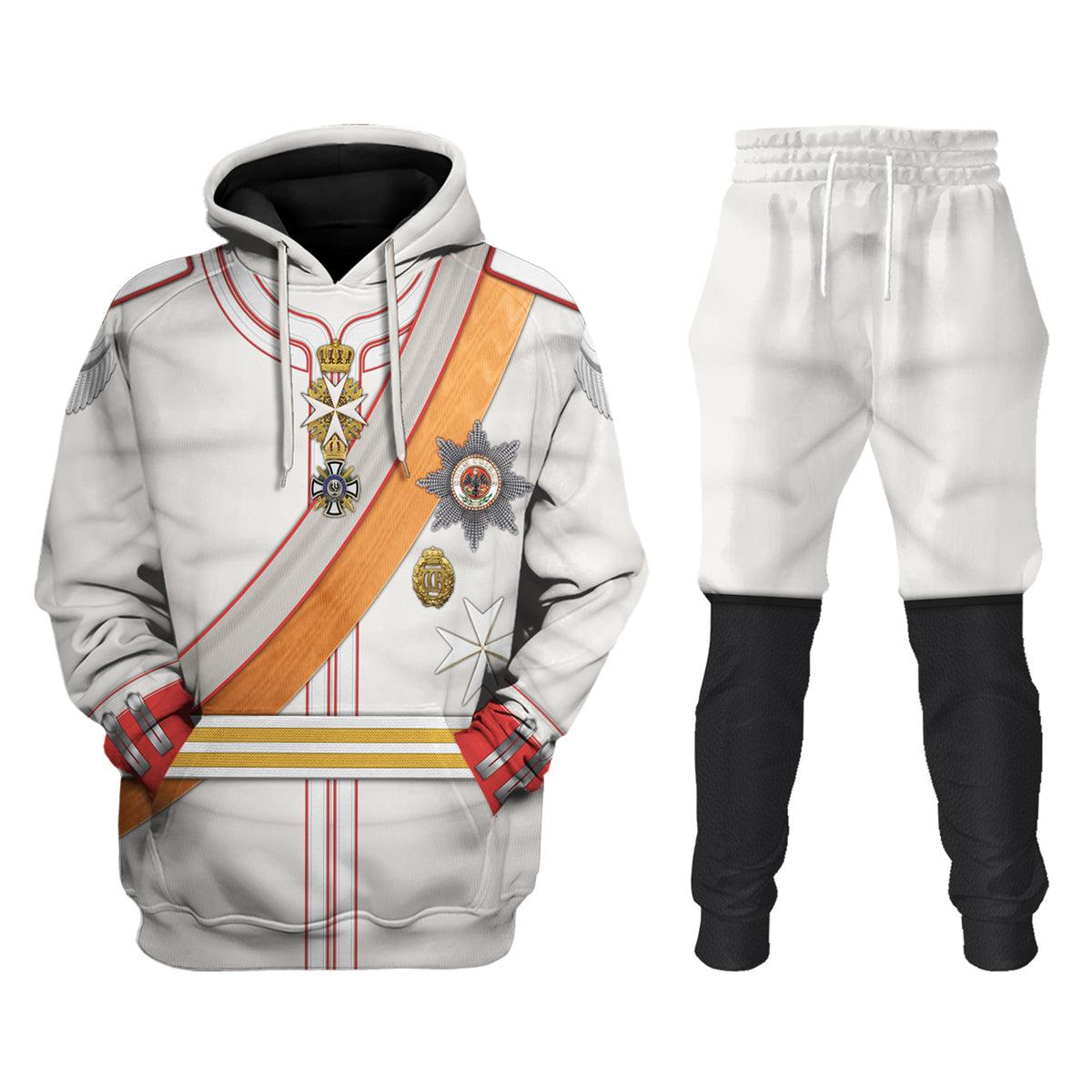 Gearhomie Kaiser Wilhelm II 1910 Uniform Costume Hoodie Sweatshirt T-Shirt Tracksuit - Gearhomie.com