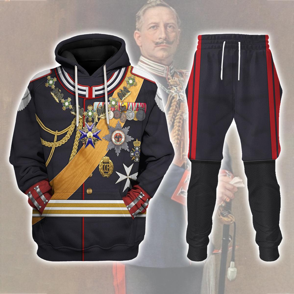 Gearhomie Kaiser Wilhelm II Gala Uniform with Degen German Empire Costume Hoodie Sweatshirt T-Shirt Tracksuit - Gearhomie.com