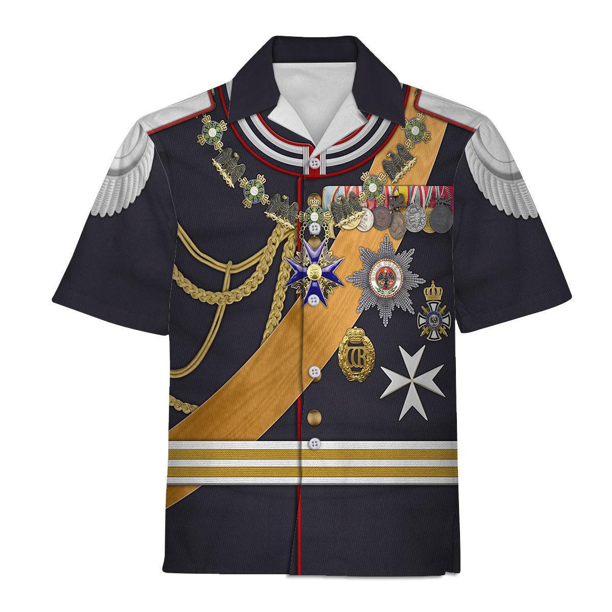 Gearhomie Kaiser Wilhelm II Gala Uniform with Degen German Empire Costume Hoodie Sweatshirt T-Shirt Tracksuit - Gearhomie.com