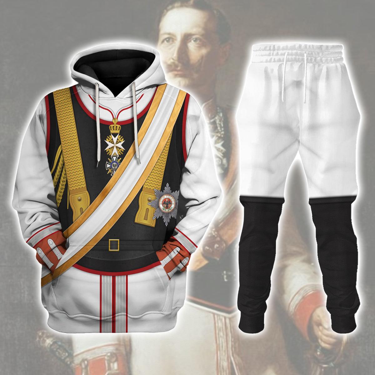 Gearhomie Kaiser Wilhelm II Uniform Garde du German Emperor Costume Hoodie Sweatshirt T-Shirt Tracksuit - Gearhomie.com