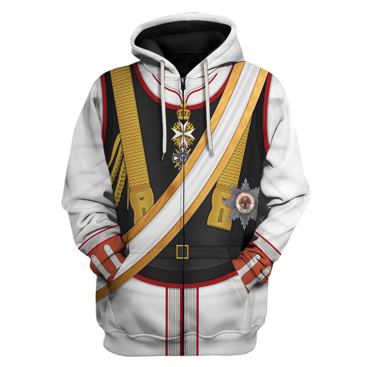 Gearhomie Kaiser Wilhelm II Uniform Garde du German Emperor Costume Hoodie Sweatshirt T-Shirt Tracksuit - Gearhomie.com