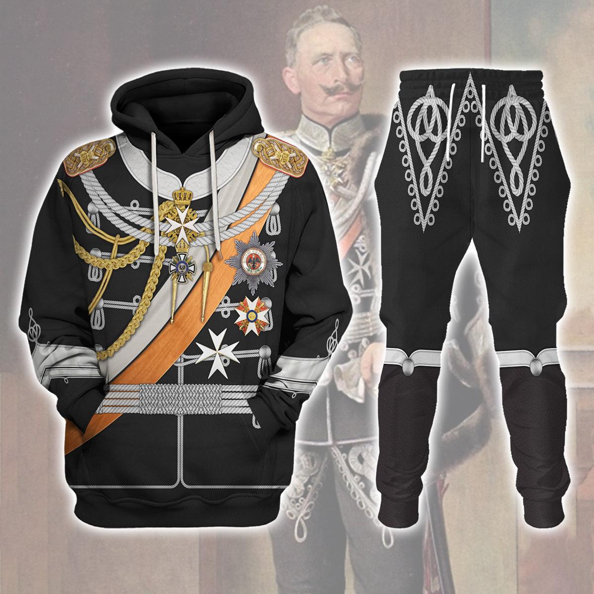 Gearhomie Kaiser Wilhelm II Uniform German Emperor & King of Prussia Costume Hoodie Sweatshirt T-Shirt Tracksuit - Gearhomie.com