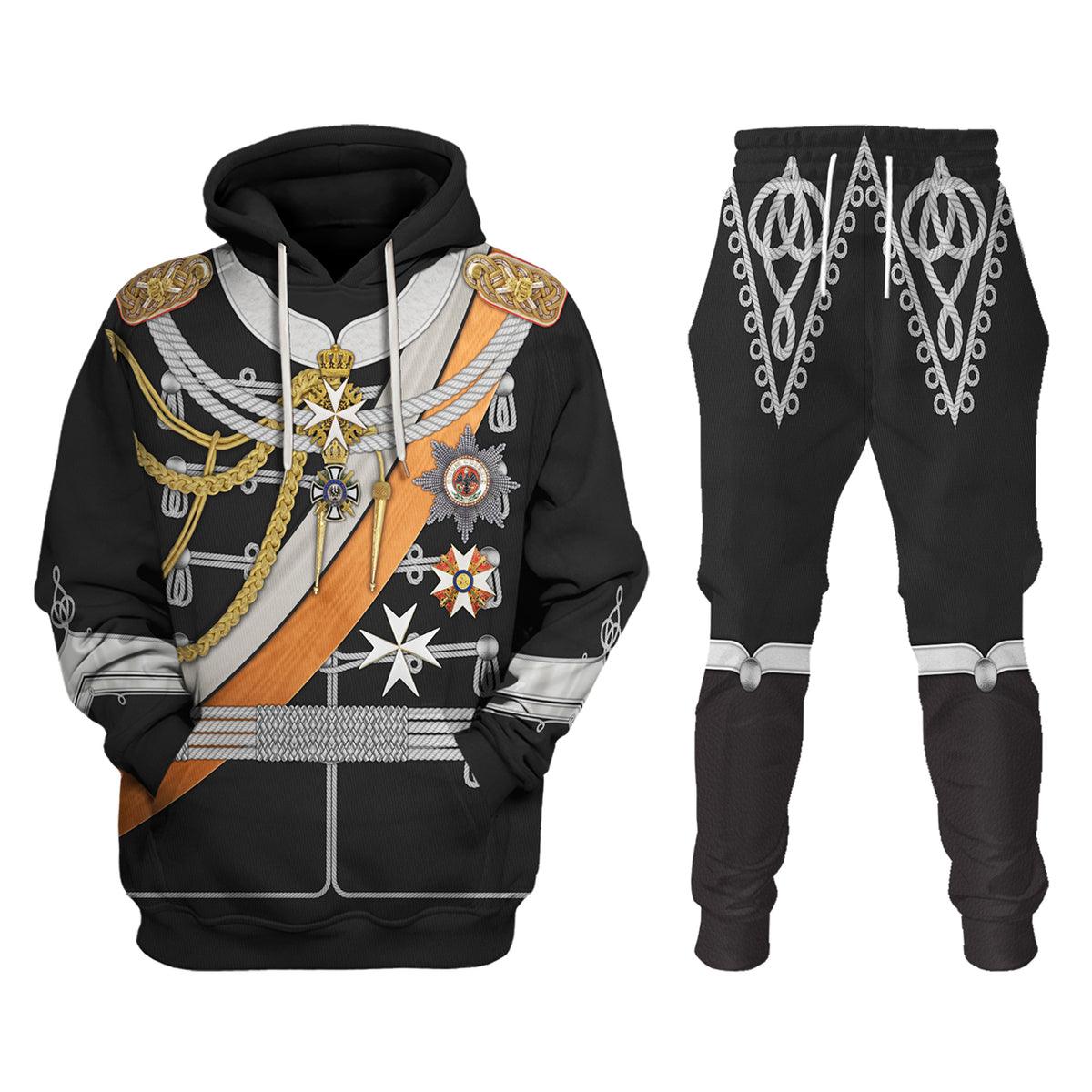 Gearhomie Kaiser Wilhelm II Uniform German Emperor & King of Prussia Costume Hoodie Sweatshirt T-Shirt Tracksuit - Gearhomie.com