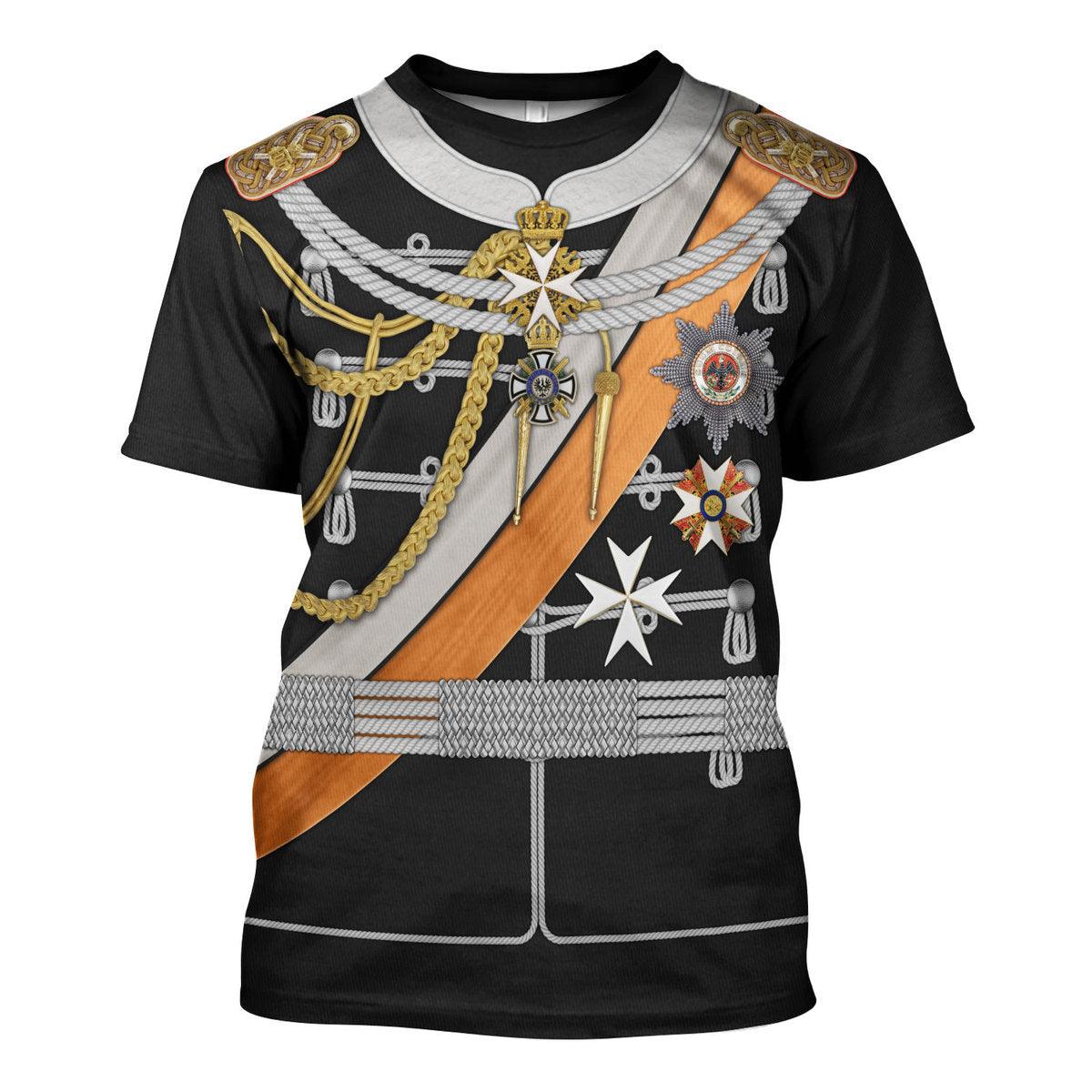 Gearhomie Kaiser Wilhelm II Uniform German Emperor & King of Prussia Costume Hoodie Sweatshirt T-Shirt Tracksuit - Gearhomie.com