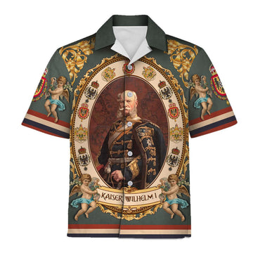 Gearhomie Kaiser William I German Emperor Hawaiian Shirt Polo Shirt Beach short - Gearhomie.com