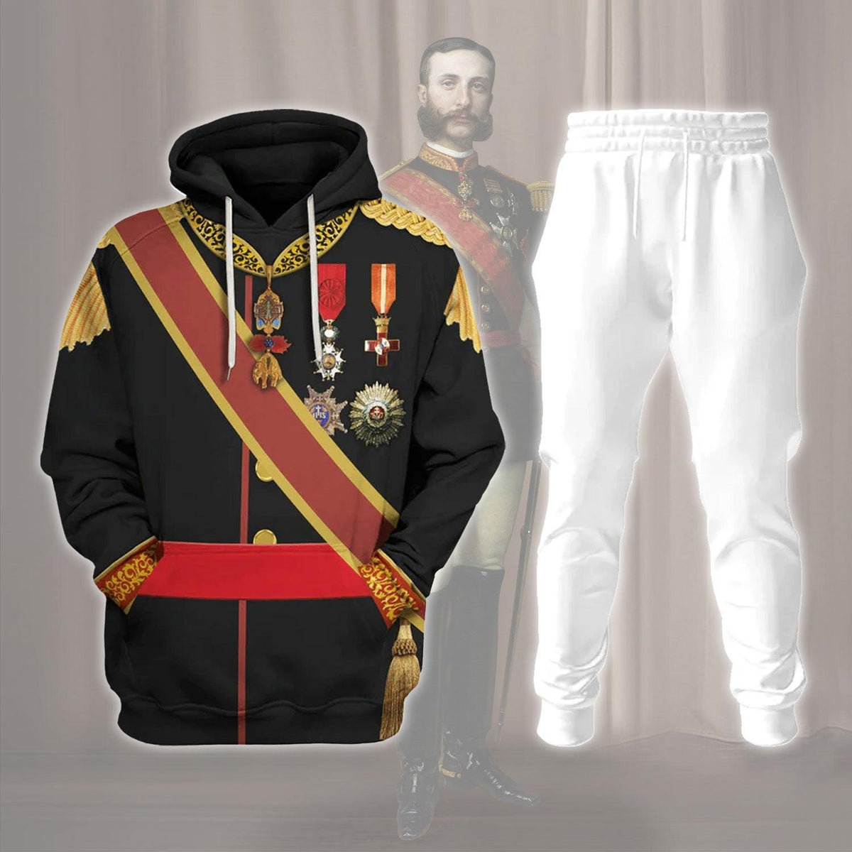 OodieGang King Alfonso XII Of Spain Costume Hoodie Sweatshirt T-Shirt Tracksuit - OodieGang.com