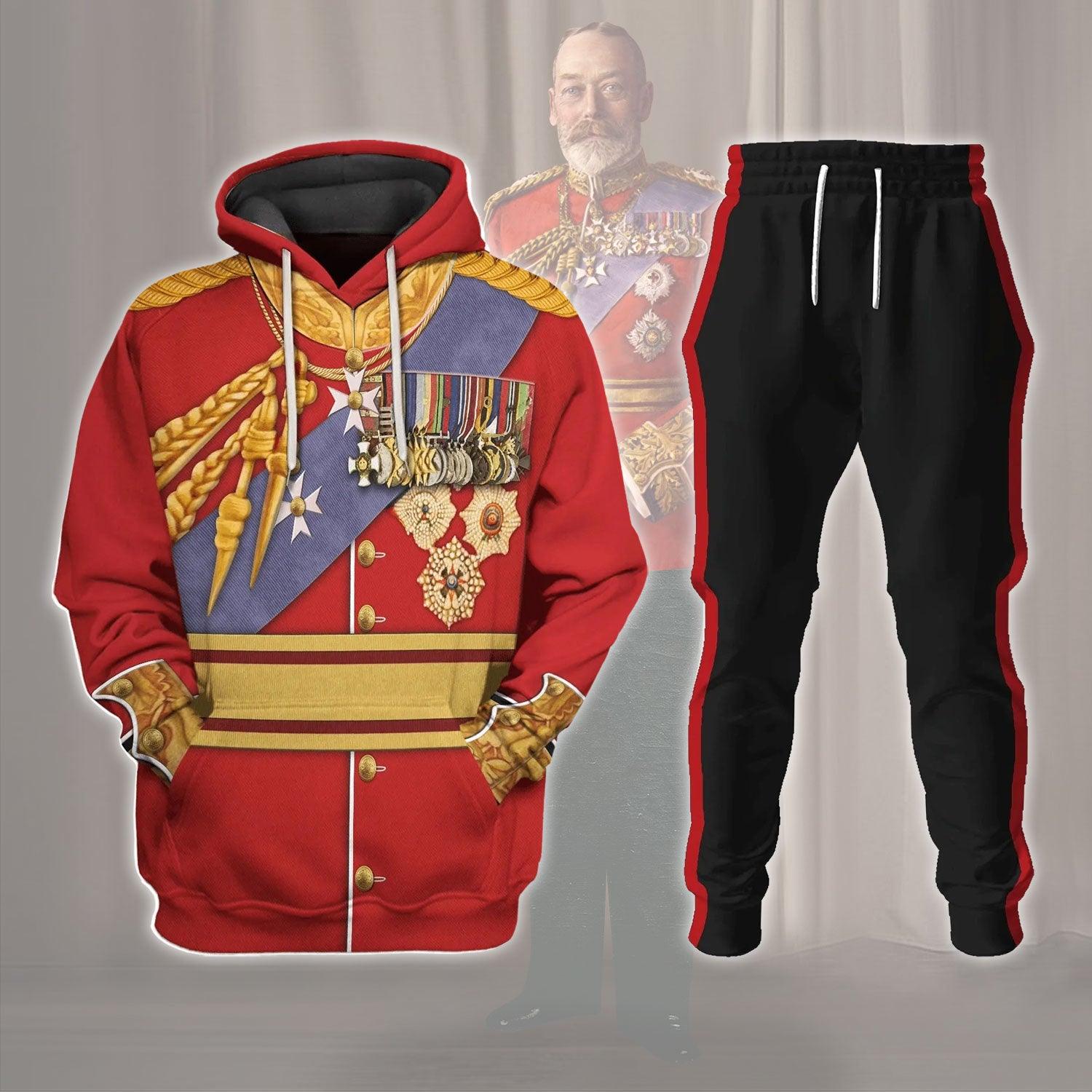 Gearhomie King George V King of the United Kingdom Costume Hoodie Sweatshirt T-Shirt Tracksuit - Gearhomie.com