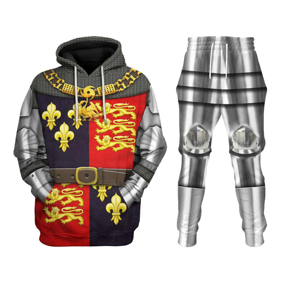 Gearhomie King Henry V-Battle of Agincourt Knights Costume Hoodie Sweatshirt T-Shirt Tracksuit - Gearhomie.com