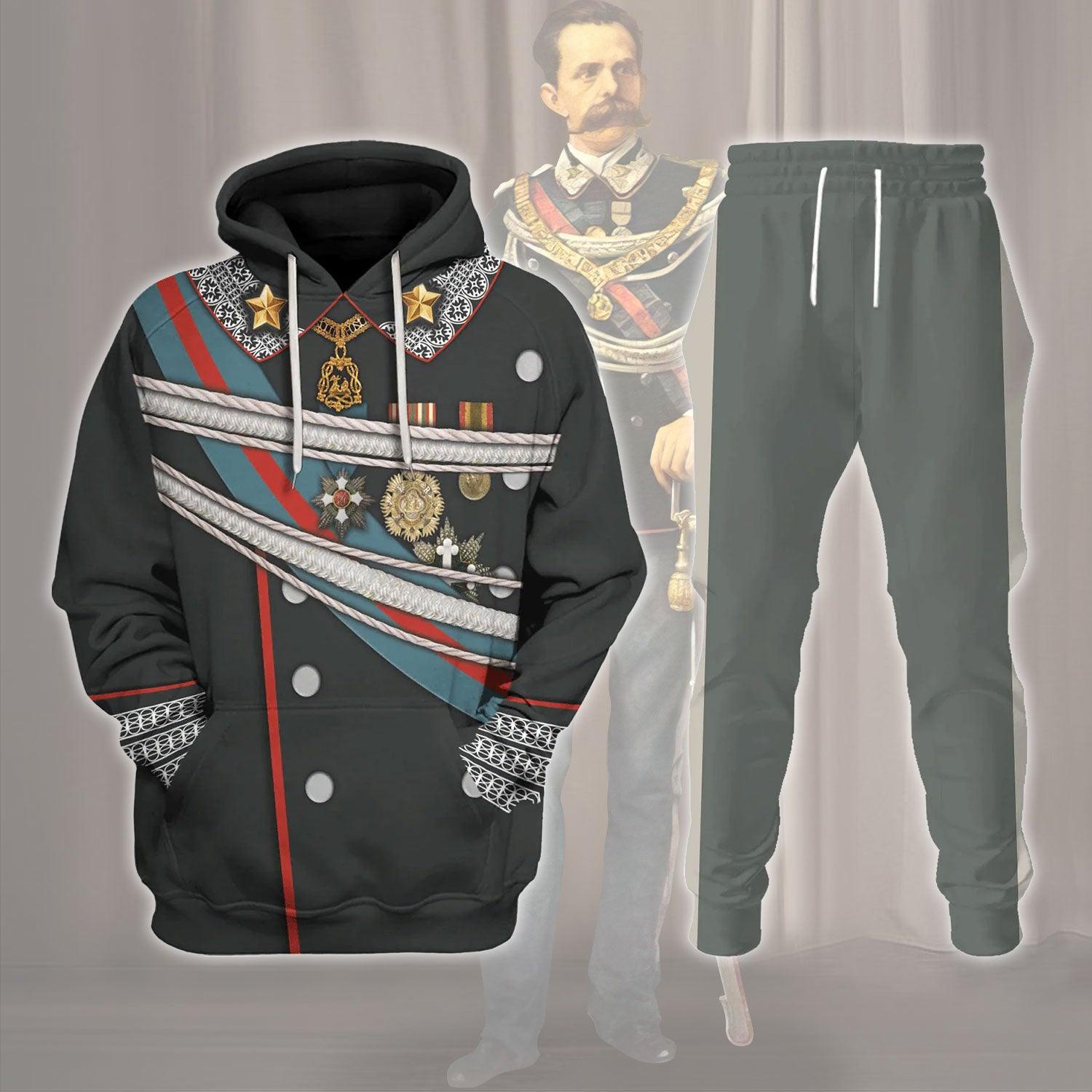 Gearhomie King Umberto I of Italy Costume Hoodie Sweatshirt T-Shirt Tracksuit - Gearhomie.com