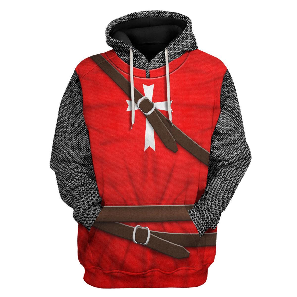 Gearhomie Knight Hospitaller of Saint John Costume Hoodie Sweatshirt T-Shirt Tracksuit - Gearhomie.com