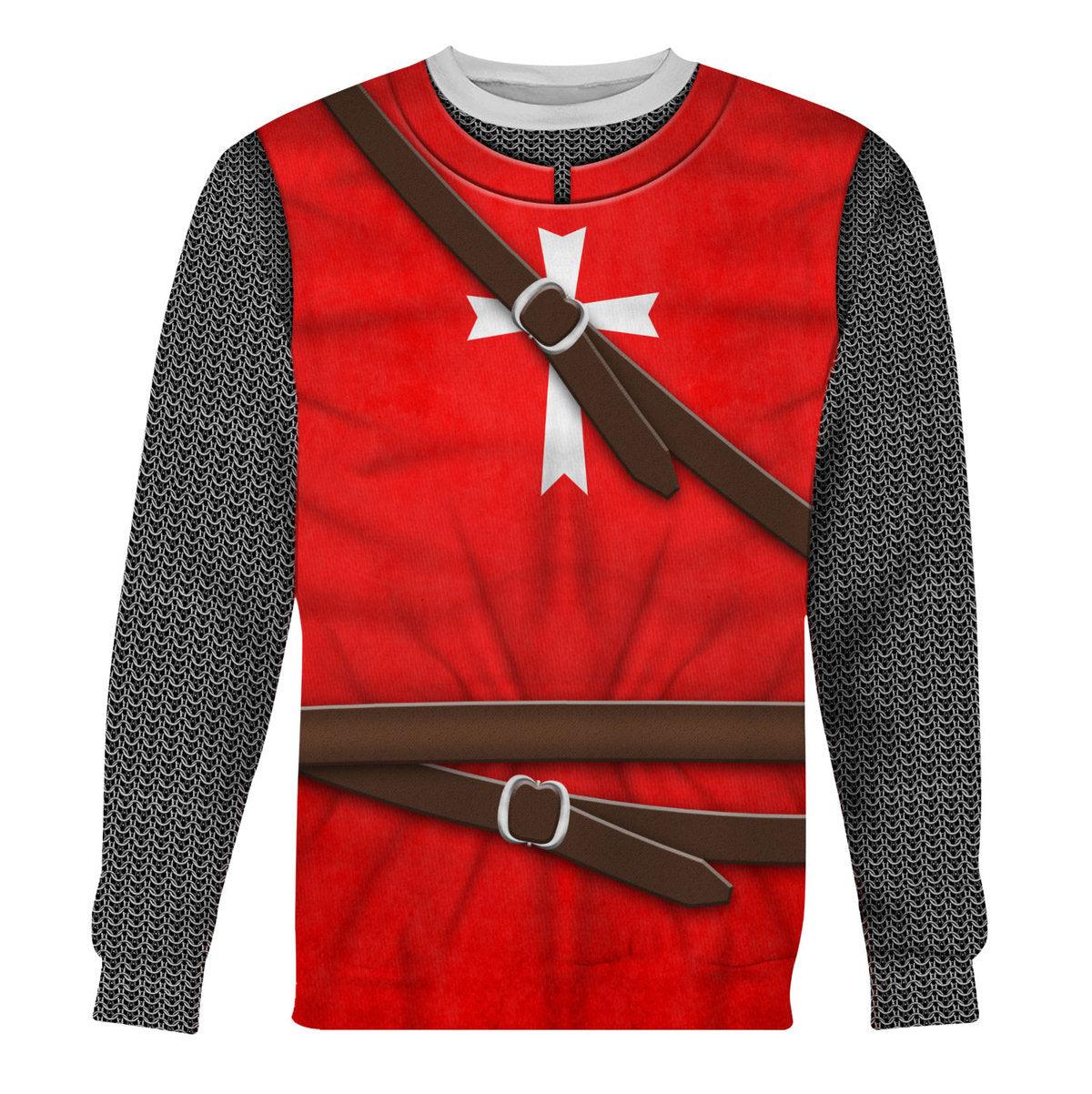 Gearhomie Knight Hospitaller of Saint John Costume Hoodie Sweatshirt T-Shirt Tracksuit - Gearhomie.com